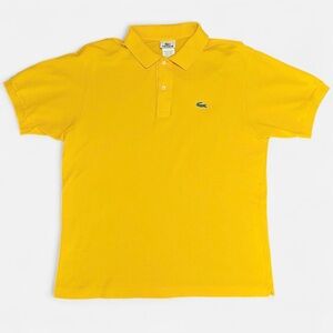 Lacoste Yellow Polo Sz 5 Fits M Men Regular Lightly Used